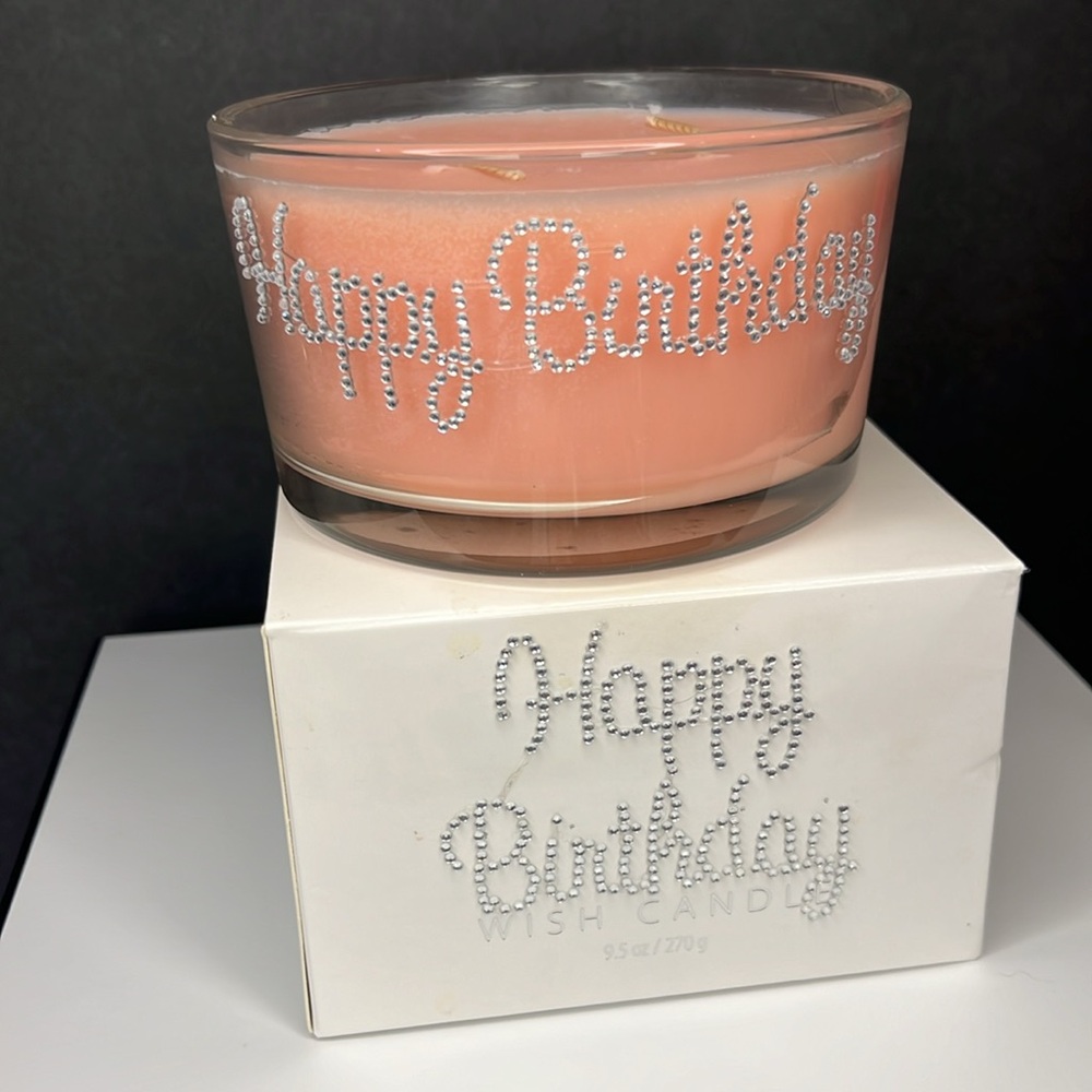 PINK Happy Birthday Candle